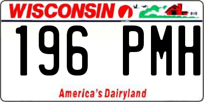 WI license plate 196PMH