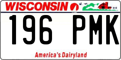 WI license plate 196PMK