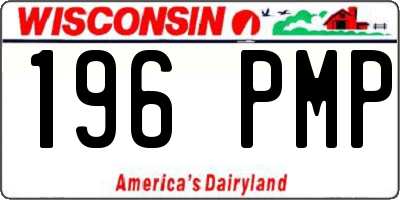 WI license plate 196PMP