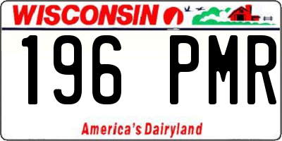 WI license plate 196PMR