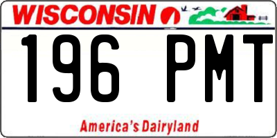 WI license plate 196PMT