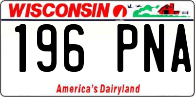 WI license plate 196PNA
