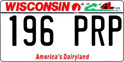 WI license plate 196PRP