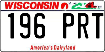 WI license plate 196PRT