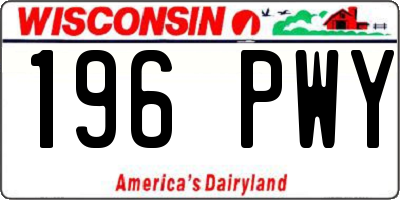 WI license plate 196PWY