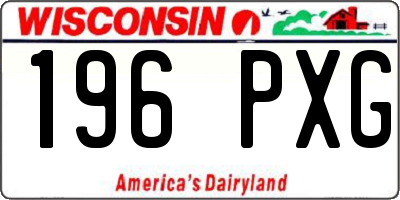 WI license plate 196PXG