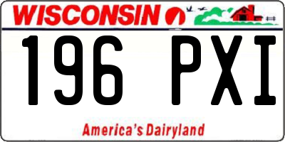 WI license plate 196PXI