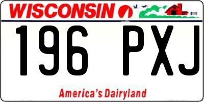 WI license plate 196PXJ