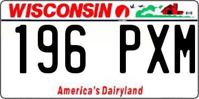 WI license plate 196PXM