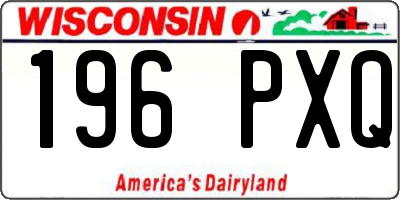 WI license plate 196PXQ