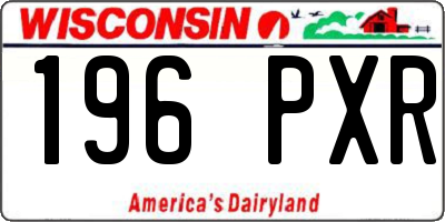 WI license plate 196PXR