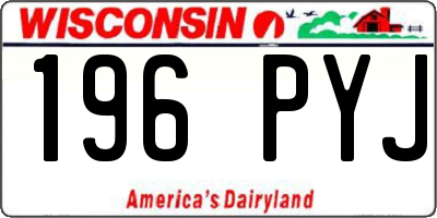 WI license plate 196PYJ