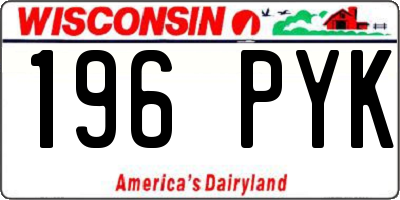 WI license plate 196PYK