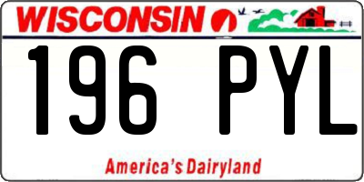 WI license plate 196PYL