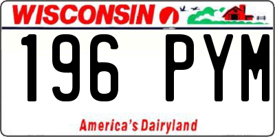WI license plate 196PYM