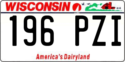 WI license plate 196PZI