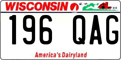 WI license plate 196QAG