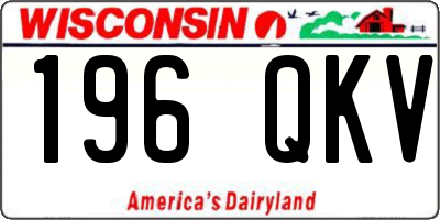 WI license plate 196QKV