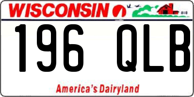 WI license plate 196QLB