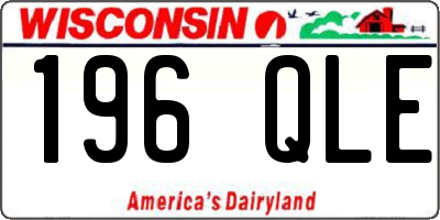 WI license plate 196QLE