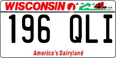 WI license plate 196QLI