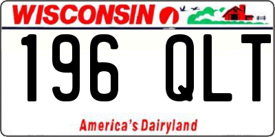 WI license plate 196QLT