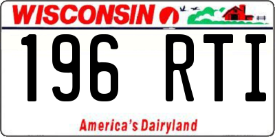 WI license plate 196RTI