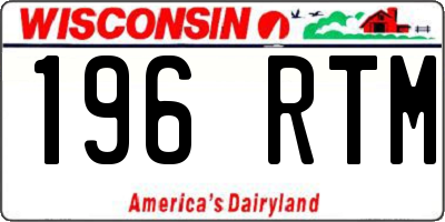 WI license plate 196RTM
