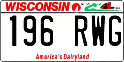 WI license plate 196RWG