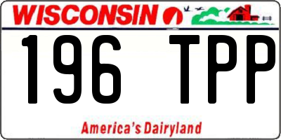 WI license plate 196TPP