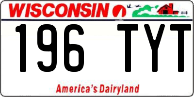 WI license plate 196TYT