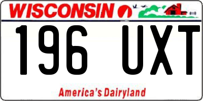 WI license plate 196UXT