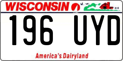 WI license plate 196UYD