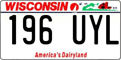 WI license plate 196UYL