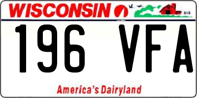 WI license plate 196VFA