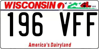 WI license plate 196VFF