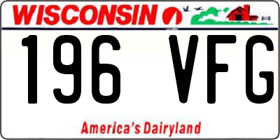 WI license plate 196VFG