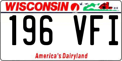 WI license plate 196VFI
