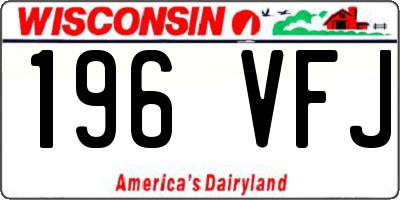 WI license plate 196VFJ