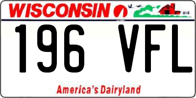 WI license plate 196VFL