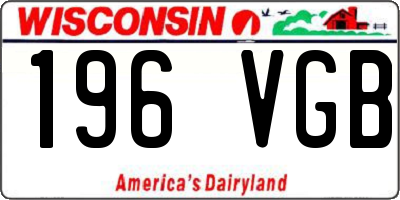 WI license plate 196VGB