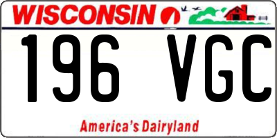 WI license plate 196VGC