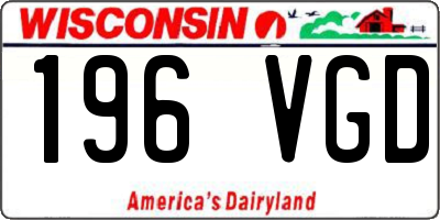 WI license plate 196VGD