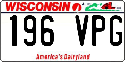 WI license plate 196VPG