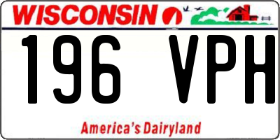 WI license plate 196VPH