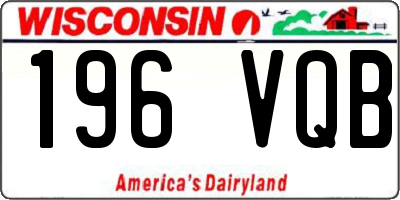 WI license plate 196VQB
