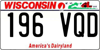 WI license plate 196VQD