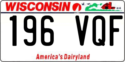 WI license plate 196VQF