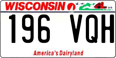 WI license plate 196VQH