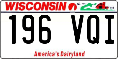 WI license plate 196VQI